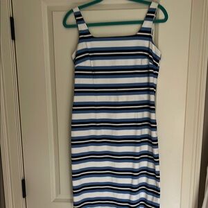 Striped Blue and White Women's Dress